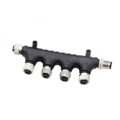 M12 T-Splitter M12 A-Code 5Pin 1 male to 5 female