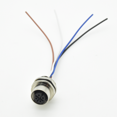 M12 waterproof A coding 4 5 pin screw connector-Westsam Technology