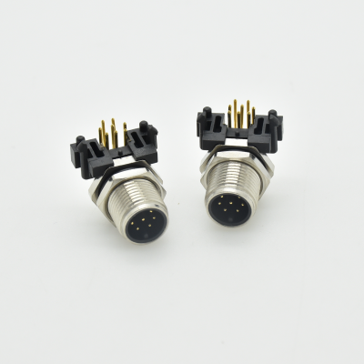 IP67 right angle 8 pin waterproof M12 male connector--Westsam Technology